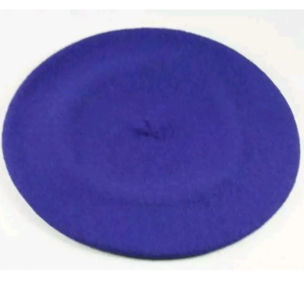 Royal Blue 100% Wool FRENCH Beret Tam